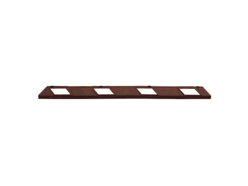 parkeerplaatsbegrenzing,B 1800mm,recyclebaar rubber,roodbruin/wit