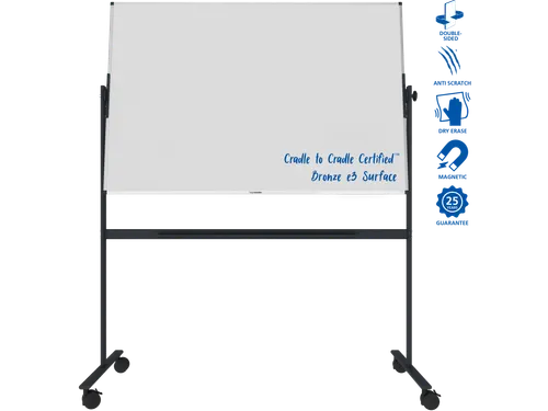 Legamaster UNITE PLUS kantelbaar whiteboard 100x150cm zwart onderstel