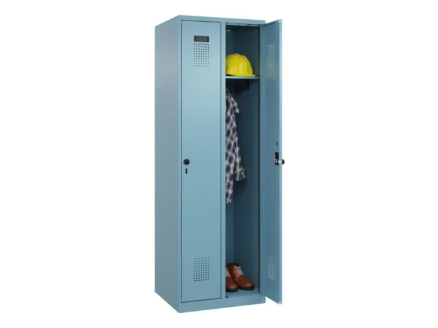 locker,HxBxD 1850x600x500mm,2vak,vak B 300mm,draaigrendel