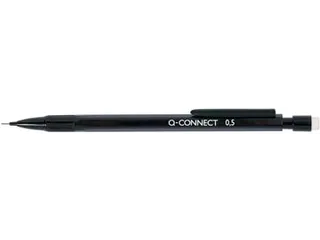 Q-Connect Vulpotlood Zwart met clip en gum + 3x 0,5mm HB stift - 2