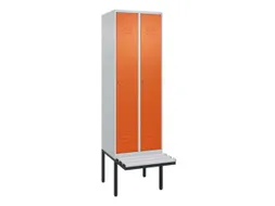 locker met bank,HxBxD 2120x600x815mm,2vak,vak B 300mm,cil.-slot