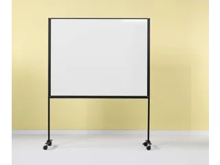 Verrijdbaar Whiteboard Workboard 120x150cm Gelakt Staal zwart profiel - 3
