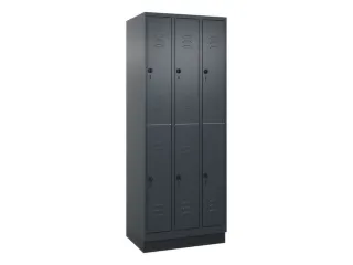 dubbeldekse locker,HxBxD 1950x750x500mm,3x2vak.,vak B 250mm - 1