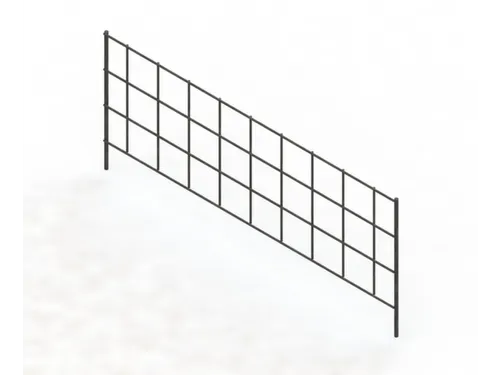 afschermrooster,v. inhaakstelling,HxD 150x500mm,vrijstaand,staal