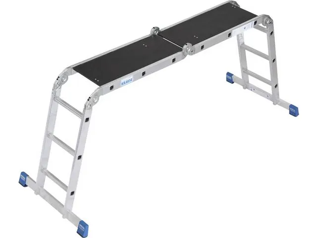 échelle pliante polyvalente,4x3 échelons,lisse L 3,55m,alu