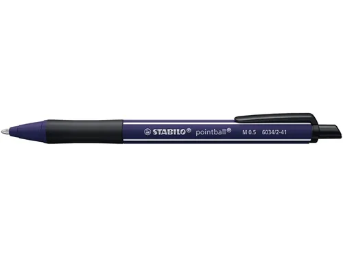Balpen STABILO pointball Wildflower Distel Blauw Medium