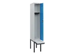 locker met bank,HxBxD 1950x300x815mm,1vak,vak B 300mm,cilinderslot