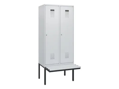 locker met bank,HxBxD 1950x800x815mm,2vak,vak B 400mm,cilinderslot