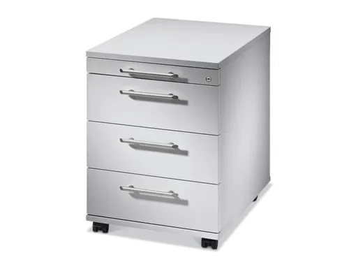 mobiel ladeblok,HxBxD 590x428x580mm,4lade(n),cil.-slot,romp RAL7035