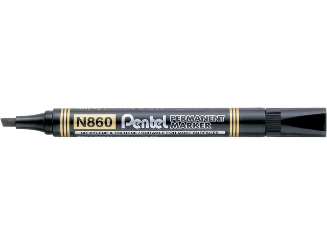 Pentel N860-A Permanent marker Beitelpunt 4,5mm Zwart