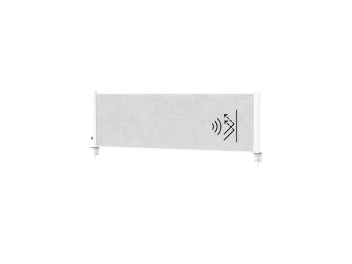 MAULconnecto scheidingsysteem Uplight 160x50 cm lichtgrijs Frame wit