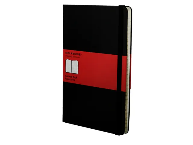 Adresboek Moleskine Large 130x210mm hard cover lijn zwart