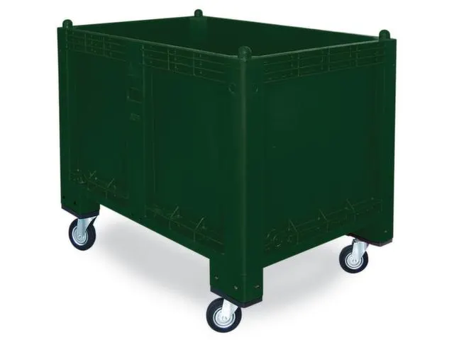 Stapelcontainer Pp Hxbxd 850x1200x800mm 550 Liter 4Wielen Groen