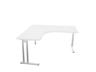 bureau in vrije vorm,HxBxD 740x1600x1600mm,vrije vorm,Bl-wit - 2