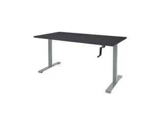 Dextro Slinger Bureau Zit-sta T-poot 160x80 Hout Zwart 25mm Alu - 1