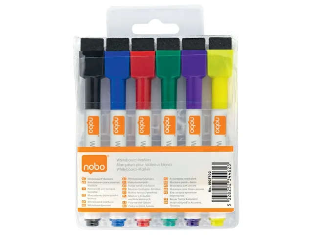 Nobo droog uitwisbare mini markers assorti