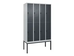 dubbeldekse locker,HxBxD 2120x1200x500mm,4x2vak.,vak B 300mm