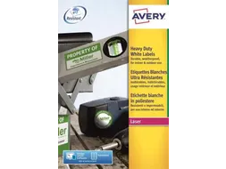 Weerbestendige etiketten Avery 63.5x38.1mm Polyester Wit 420 Stuks