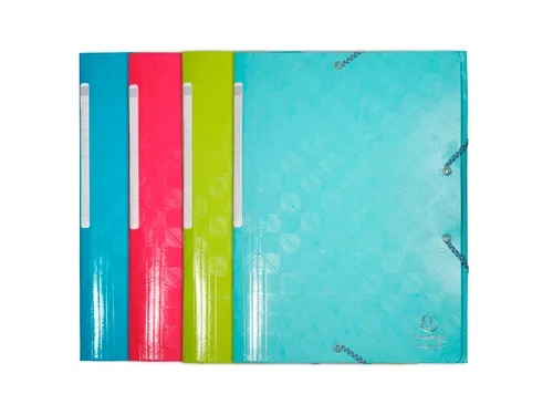 Elastomap A4 3 Kleppen Gelamineerd Glanskarton 600gr Assorti