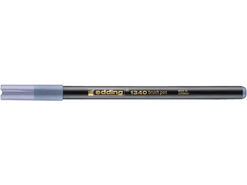 Brushpen edding 1340 zilver grijs
