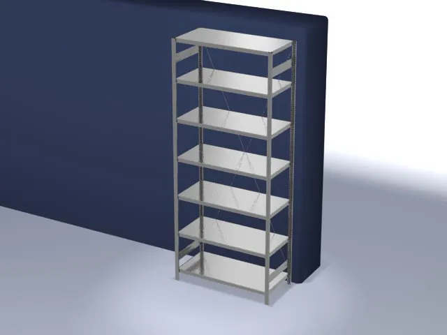 systeemstelling,grondveld,HxBxD 3000x1360x635mm,vakl. 240kg