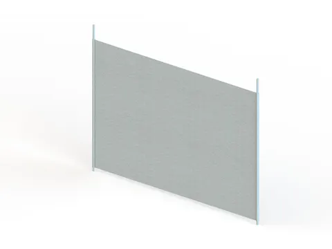 scheidingsplaat,v. inhaakstelling,HxD 400x500mm,doorgaand,staal