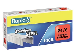 Nieten Rapid 24/6 RVS super strong 1000 stuks - 1