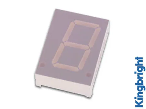 1-Digit Display 20mm Gemeenschappelijke Anode Superrood