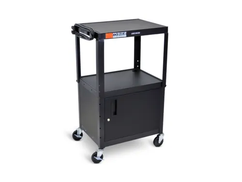 bijzetwagen,HxLxB 610-1060x610x460mm,zwart,2niveau(s)