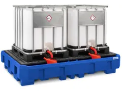 opvangbak,v. 2xIBC,opvangvol. 1000l,HxBxD 485x2460x1800mm