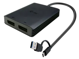USB-A/USB-C Dual 4K/60 Hz DisplayPort Video Adapter