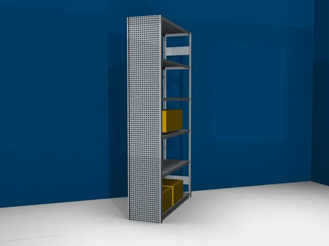 paroi latérale,p. rayonnage sans boulons,HxP 2500x400mm,galvanisé