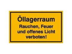 aanwijzingsbord,Olieopslagruimte Roken,PVC,om te verlijmen