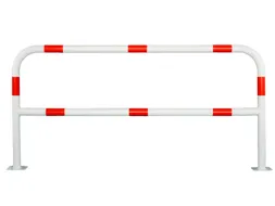 beschermbeugel,v. binnen/buiten,HxBxD 1000x2000x150mm,staal,wit/rood