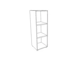 kantoorstelling HxBxD 1310x430x450mm 2xhouten vloer aluminium zilver - 1
