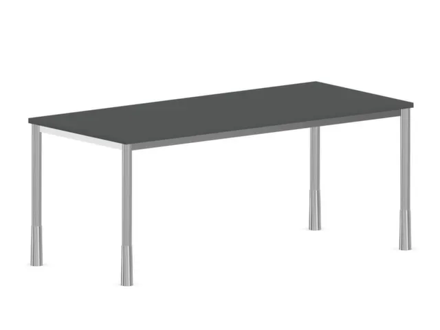In hoogte verstelbaar bureau,HxBxD 720-840x1800x800mm,MS-donkergrijs