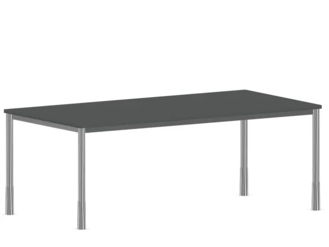 In hoogte verstelbaar bureau,HxBxD 720-840x2000x1000mm,MS-donkergrijs