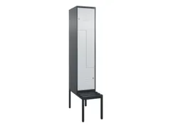 Z-garderobekast,HxBxD 2120x400x815mm,2vak,vak B 400mm,cil.-slot