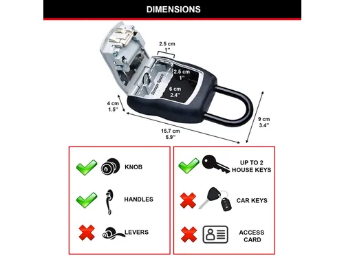 Sleutelkluis 5400EURD MasterLock Select Access middelgroot met beugel