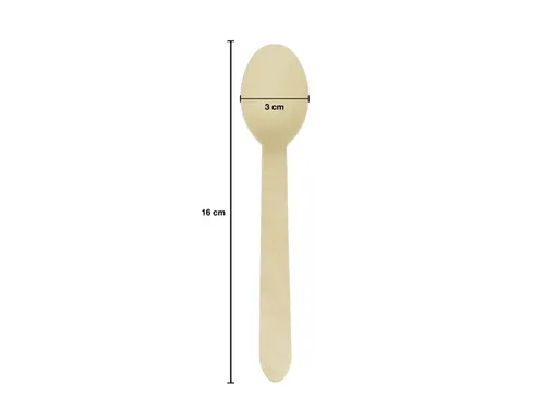 Lepel hout Kangaro 200 stuks 160 mm biologisch afbreekbaar