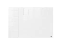 Weekplanner Nobo transparant Whiteboard acryl A4