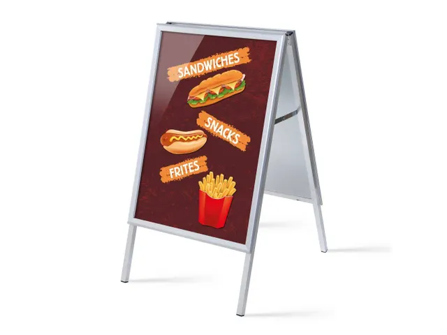 Stoepbord A1 complete set met print "Sandwiches Snacks Frites"
