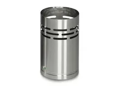 Prullenmand van RVS,14l,HxØ 380x230mm,romp mat