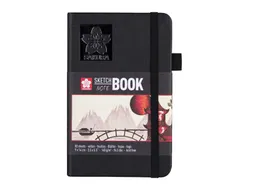 Schetsboek Sakura 80 witte vellen 140gr 90x140mm zwart