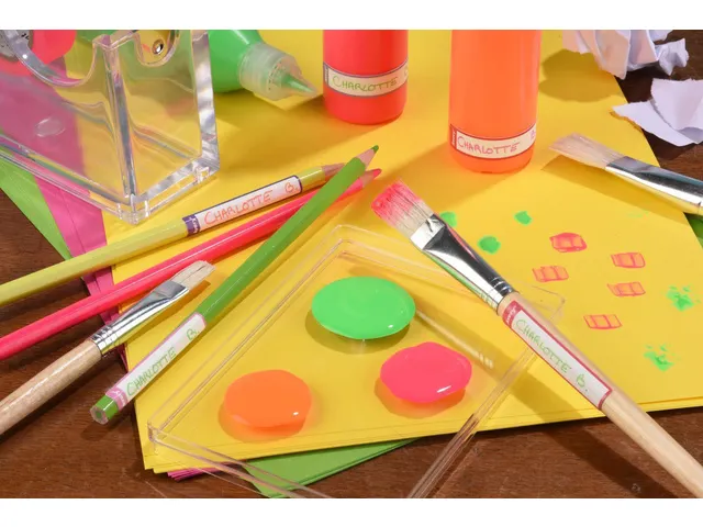 Etiquettes Avery de nom mini multicolore rouge Family