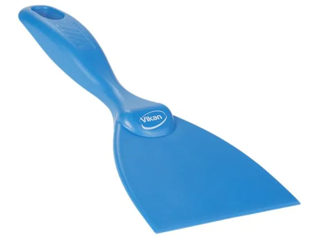 Vikan 40633 Hygiene Handschraper Recht 102mm Metaaldetecteerbaar Blauw