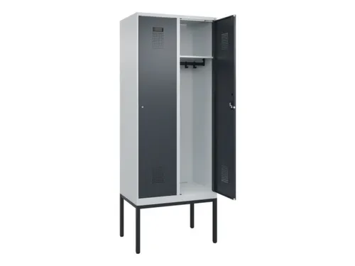 locker,HxBxD 2120x800x500mm,2vak,vak B 400mm,cil.-slot,voetonderstel