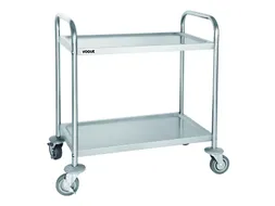 Serveerwagen Vogue met 2 plateaus 82.5x71 cm RVS