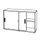 schuifdeurkast,HxBxD 748x1200x400mm,1xhouten vloer,2ordnerhoogte