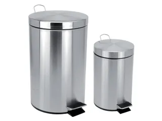 Afvalbak Pedaalemmer Rond 3 Liter Mat RVS - 2